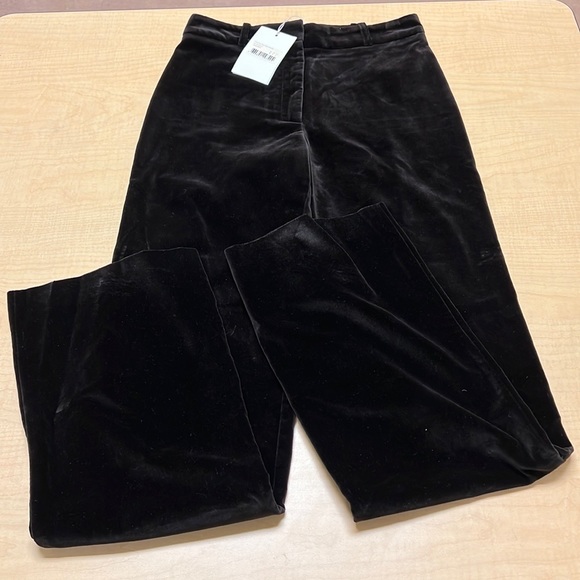 Sezane Pants - Sezane wide leg velour like pants, size 36, NWT